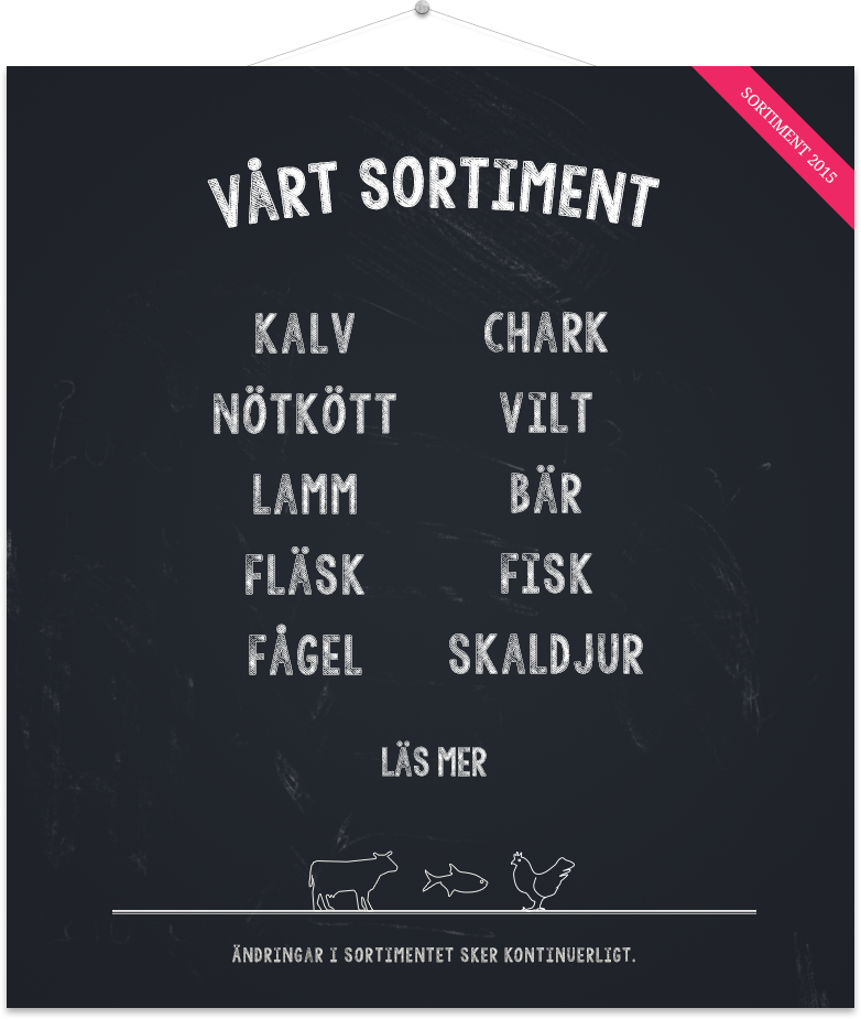 Vårt sortiment